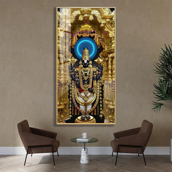 Shree Venkateswara Swamy Premium Acrylic Vertical Wall Art